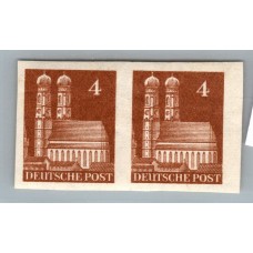 ALEMANIA ESTAMPILLA SEGUNDA GUERRA MUNDIAL 1948 OCUPACION ALIADA MICHEL 74w PAREJA VARIEDAD SIN DENTAR EN UN CATALOGO DEL AÑO 2004 YA MARCABA 150 EUROS DE LUJO !!!